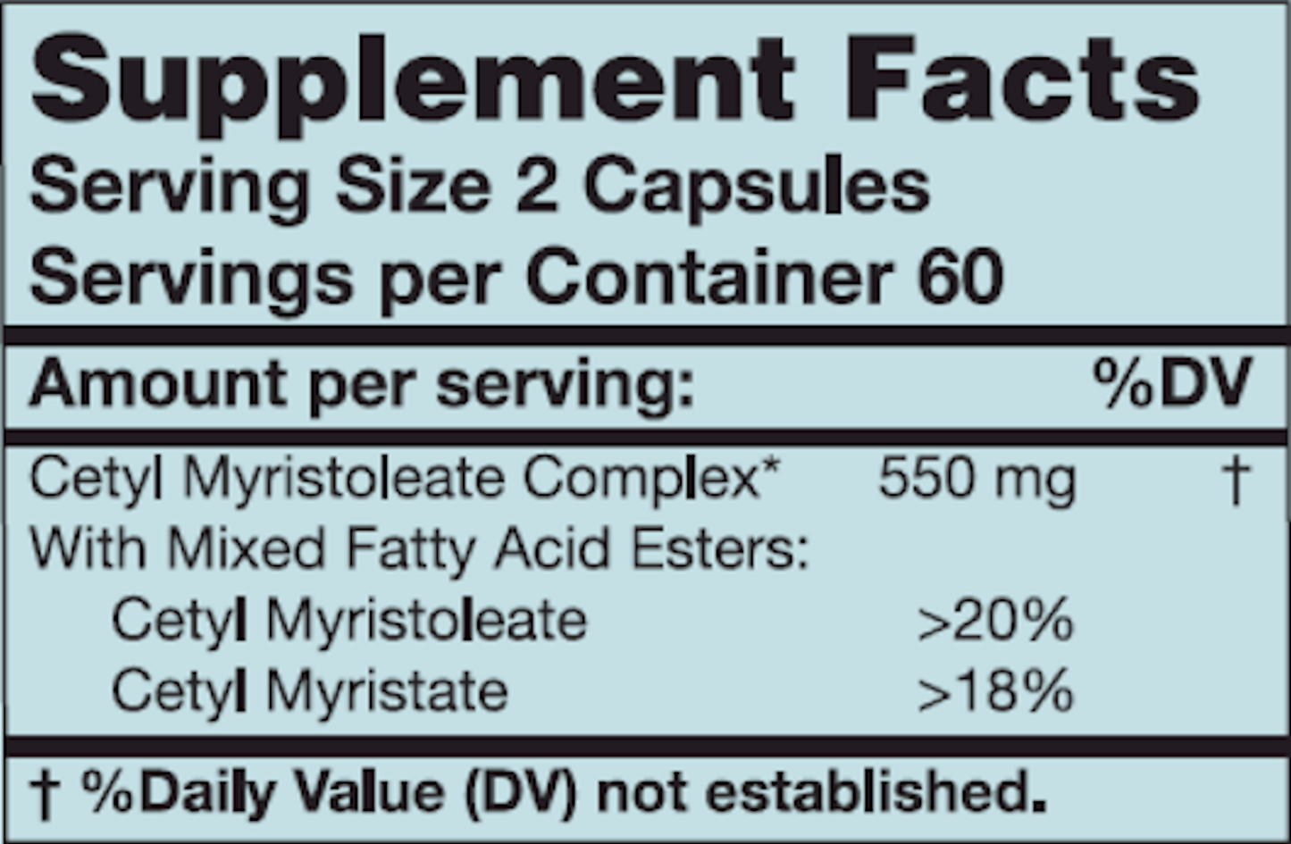 Cetyl Myristoleate 550 mg
